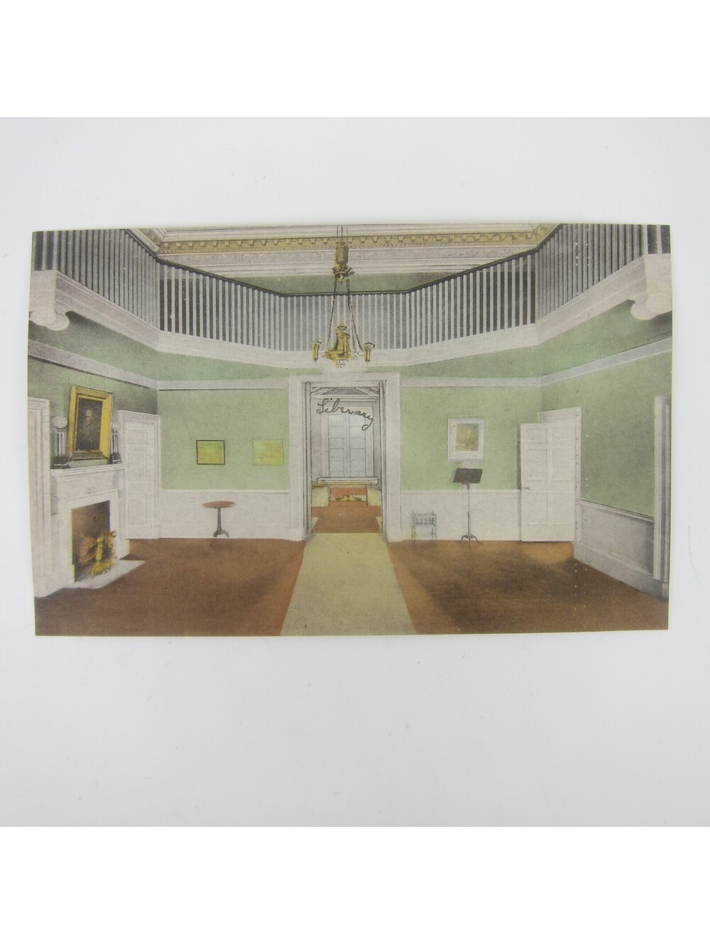 Vintage Postcard Charlottesville Virginia Monticello Entrance Hall Jefferson